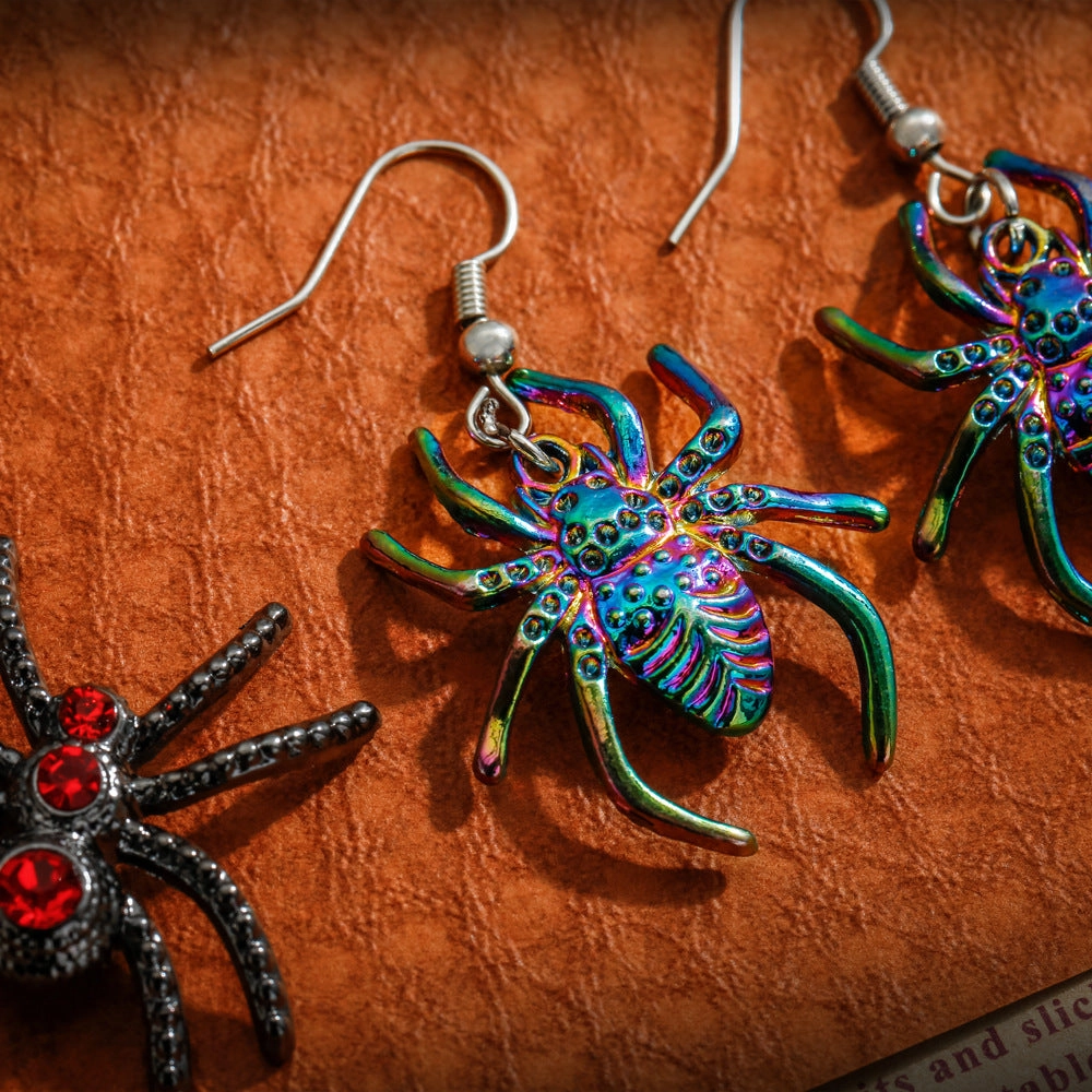 Wholesale Halloween Creative Spider Gothic Earrings