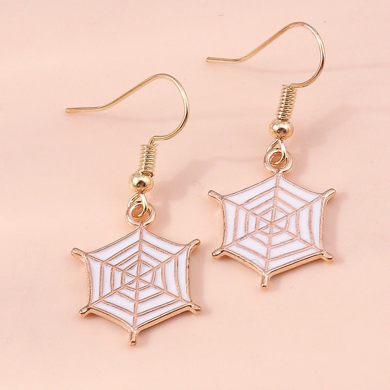 Wholesale Halloween Decorations Ghost Pumpkin Elf Bat Alloy Earrings