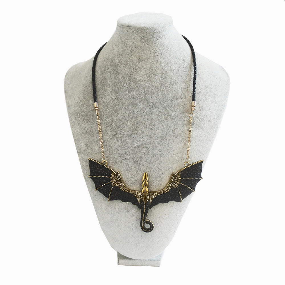 Wholesale Halloween Exaggerated Dragon Alloy Necklace