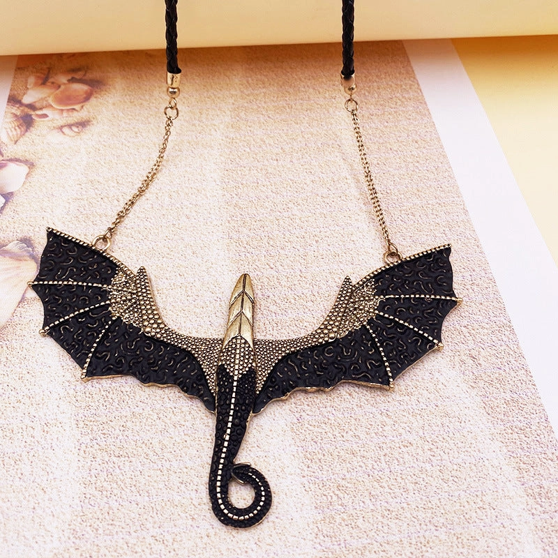 Wholesale Halloween Exaggerated Dragon Alloy Necklace