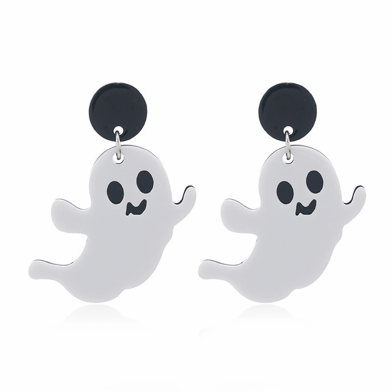 Wholesale Halloween Flame Demon Cute Little Ghost Acrylic Earrings
