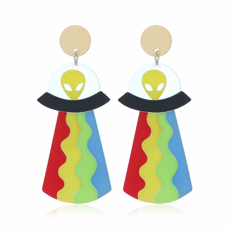 Wholesale Halloween Flame Demon Cute Little Ghost Acrylic Earrings