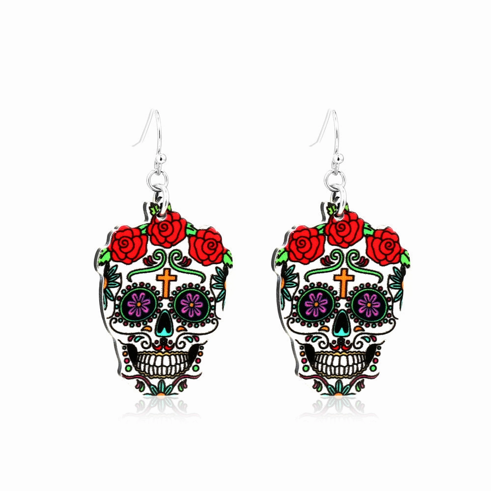 Wholesale Halloween Fun Ghost Pumpkin Spider Alloy Earrings