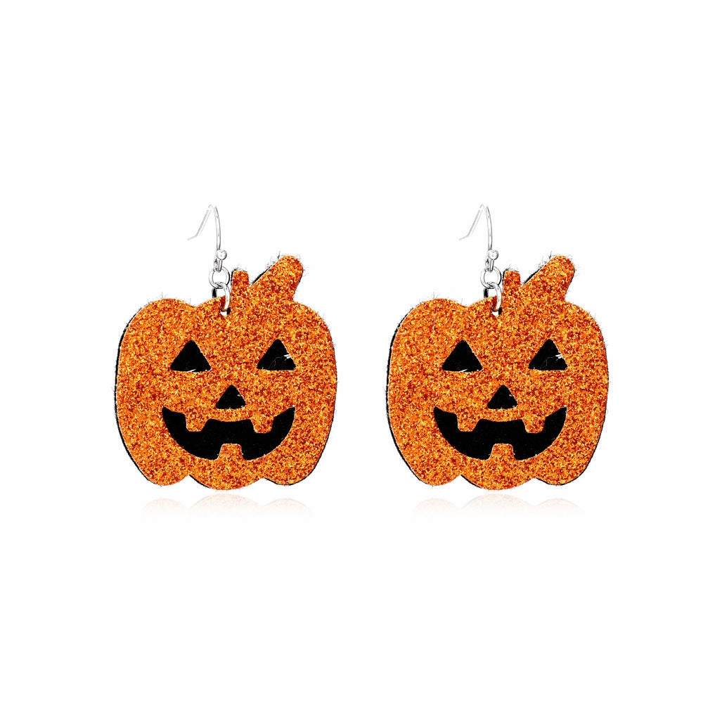 Wholesale Halloween Fun Ghost Pumpkin Spider Alloy Earrings