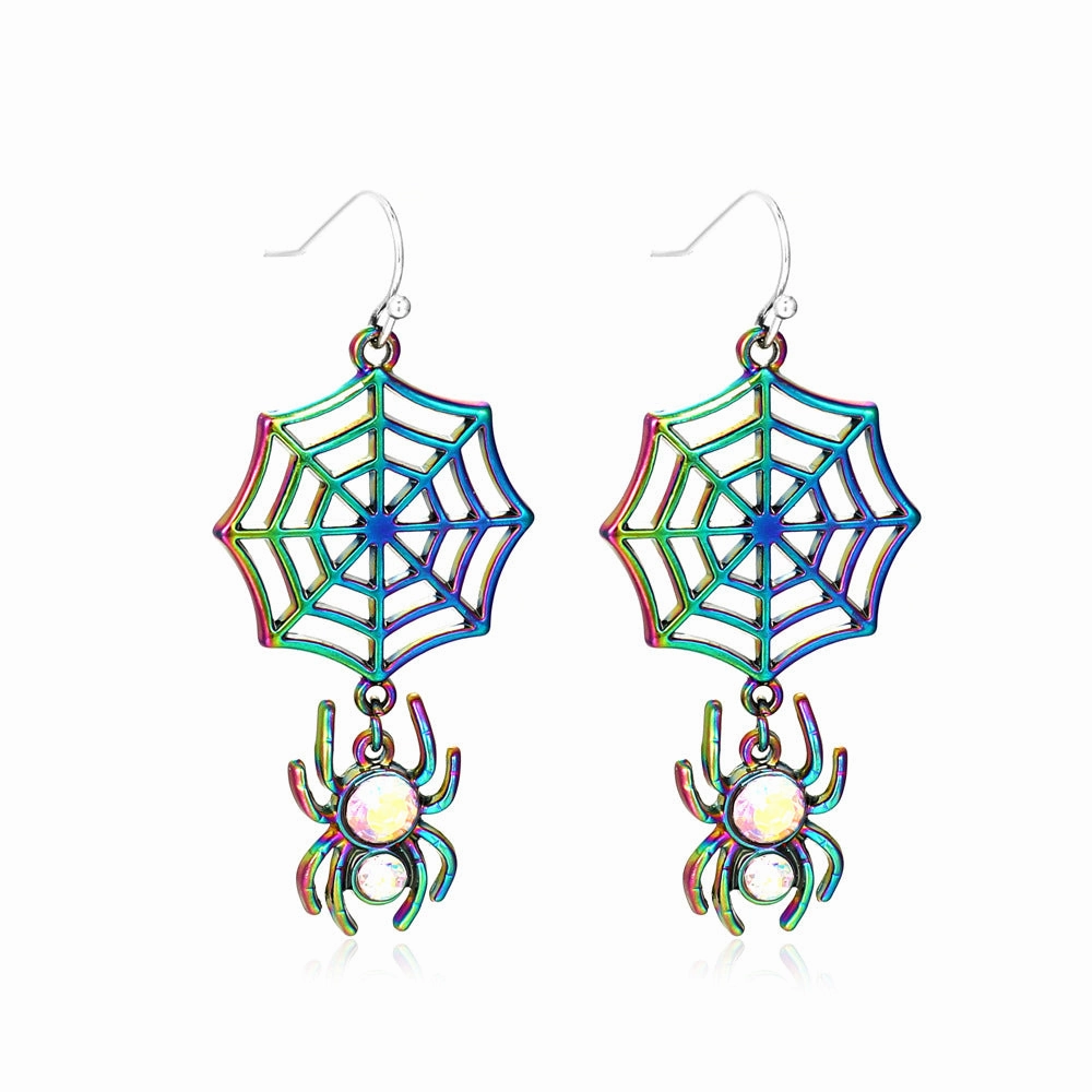 Wholesale Halloween Fun Ghost Pumpkin Spider Alloy Earrings