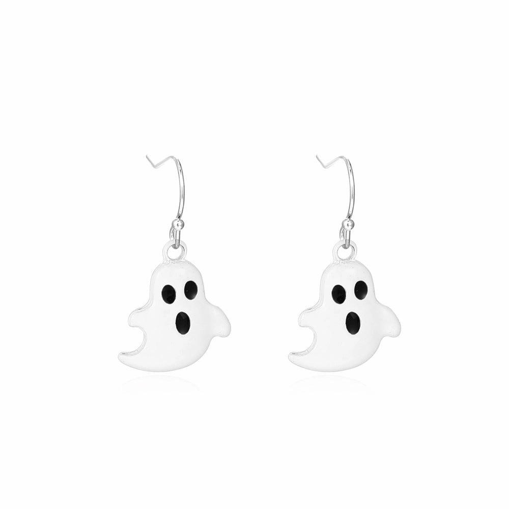 Wholesale Halloween Fun Ghost Pumpkin Spider Alloy Earrings