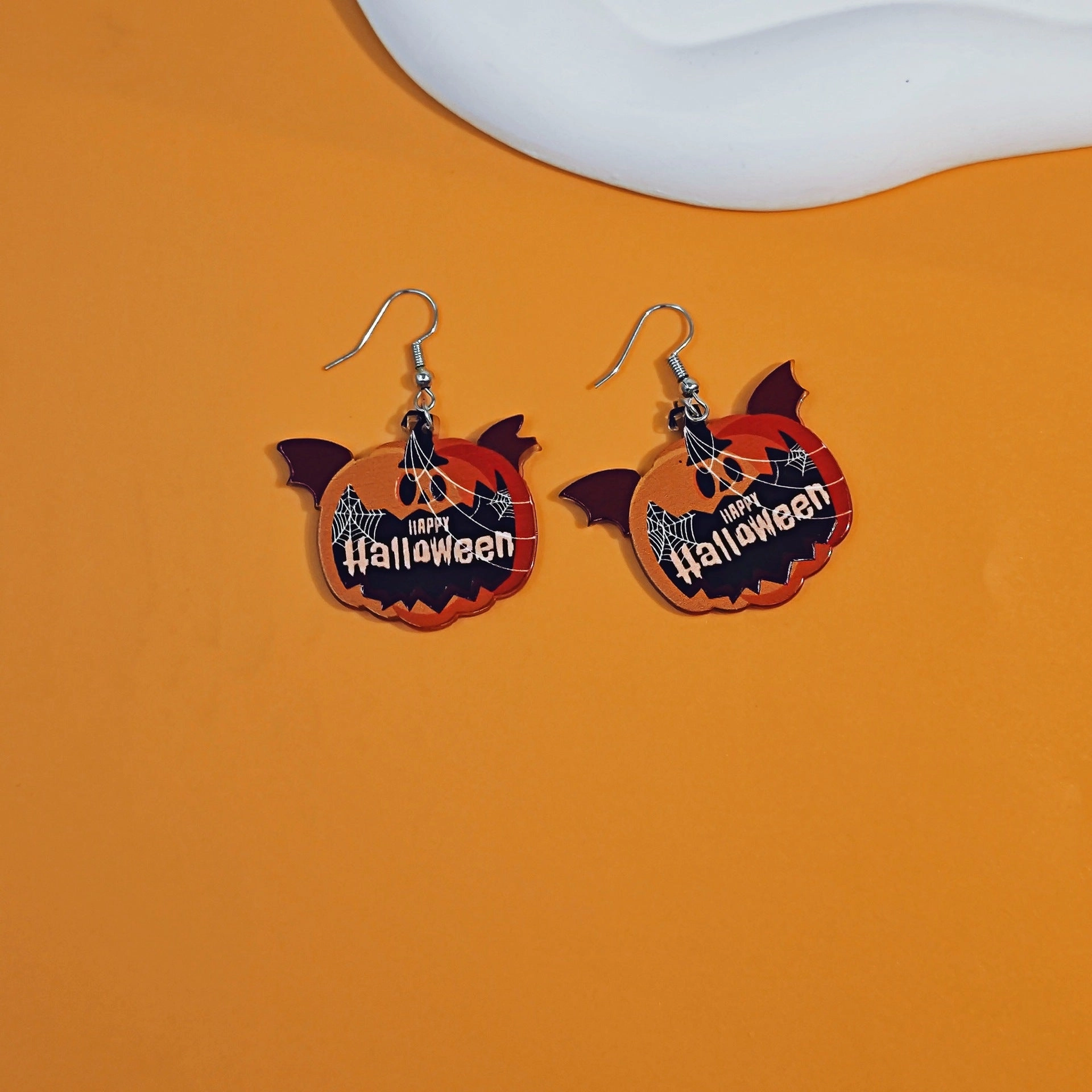 Wholesale Halloween Funny Trend Ghost Pumpkin Acrylic Earrings