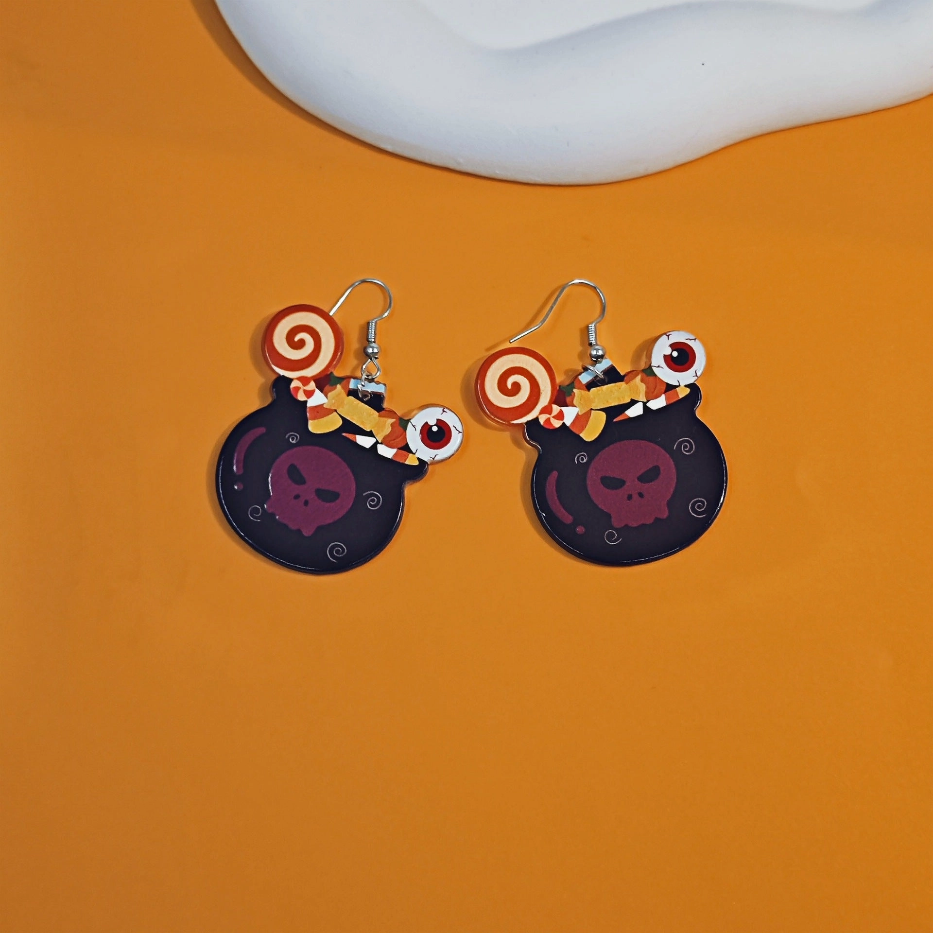 Wholesale Halloween Funny Trend Ghost Pumpkin Acrylic Earrings
