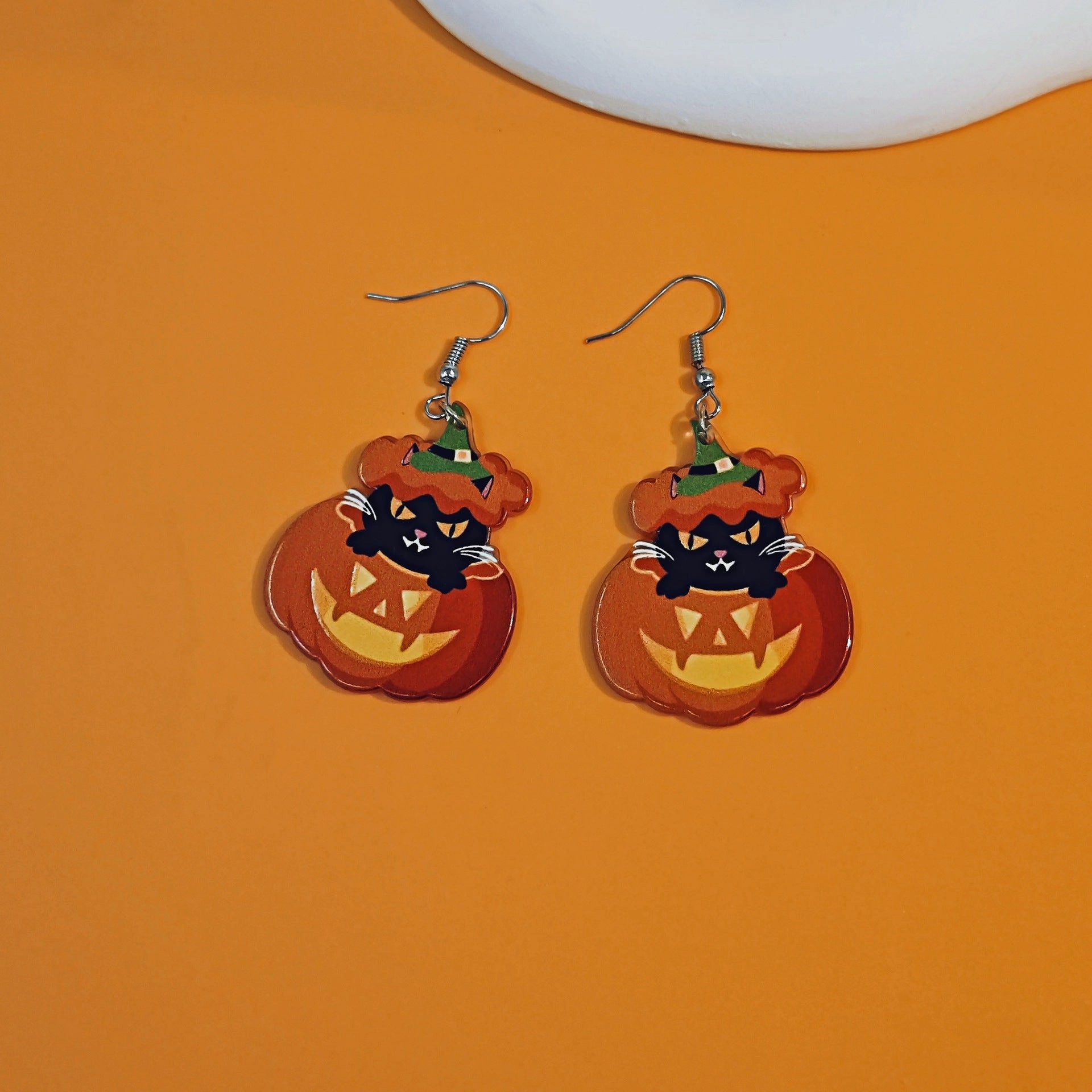 Wholesale Halloween Funny Trend Ghost Pumpkin Acrylic Earrings