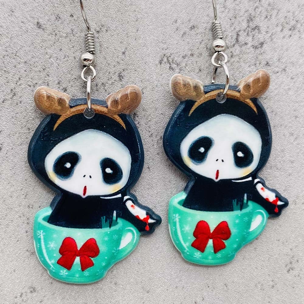 Wholesale Halloween Ghost Doll Acrylic Pendant Earrings