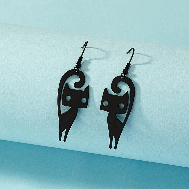 Wholesale Halloween Ghost Drip Oil Heart Alloy Earrings