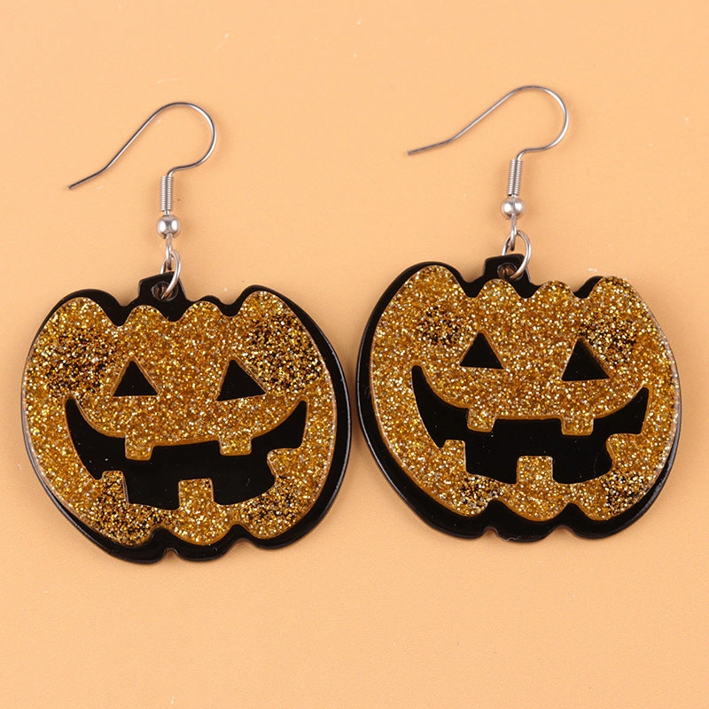 Wholesale Halloween Ghost Face Pumpkin Acrylic Earrings