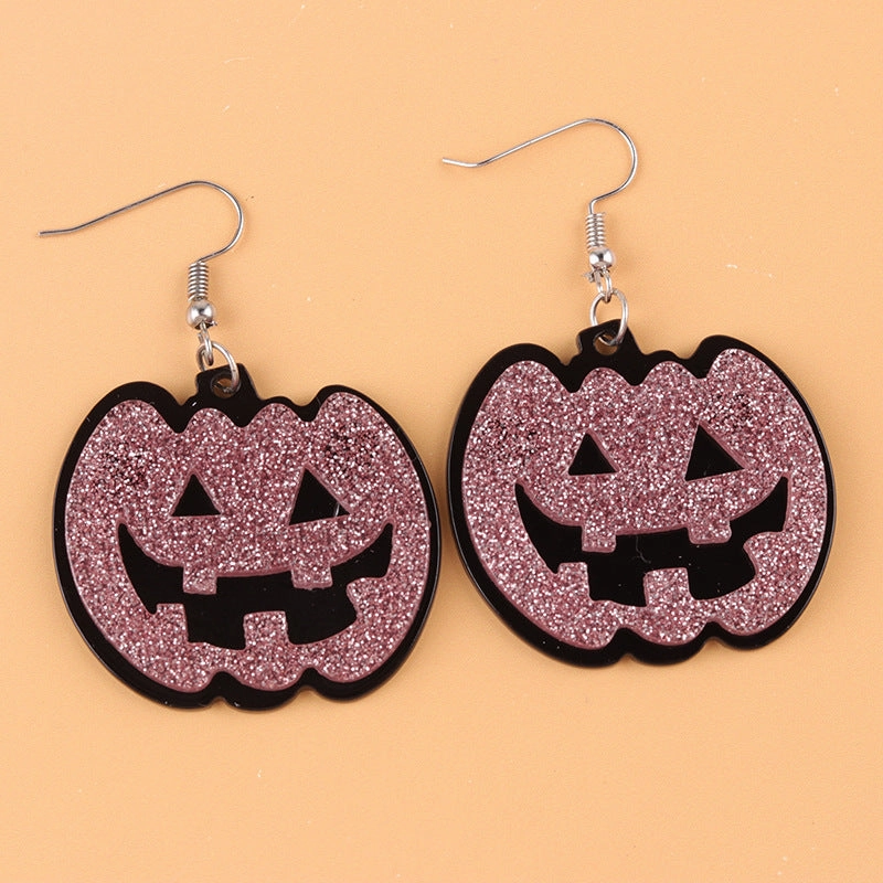 Wholesale Halloween Ghost Face Pumpkin Acrylic Earrings