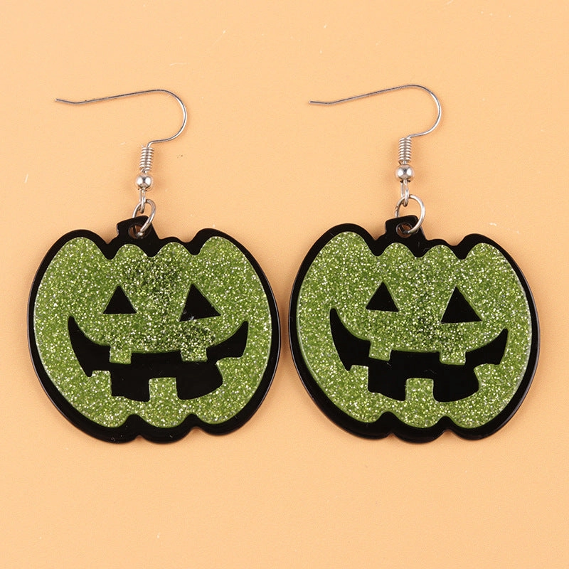 Wholesale Halloween Ghost Face Pumpkin Acrylic Earrings