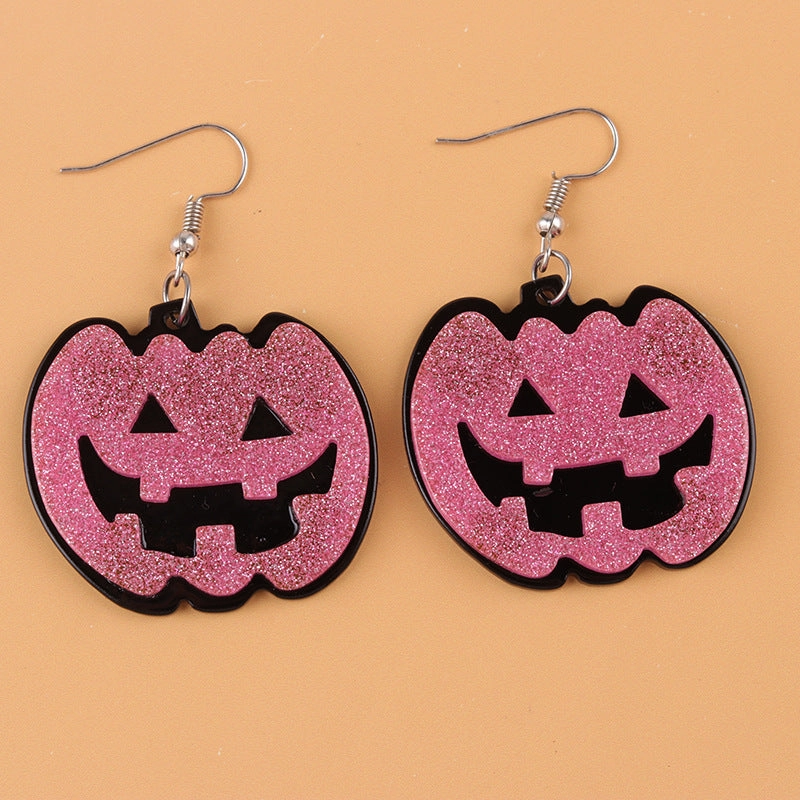 Wholesale Halloween Ghost Face Pumpkin Acrylic Earrings