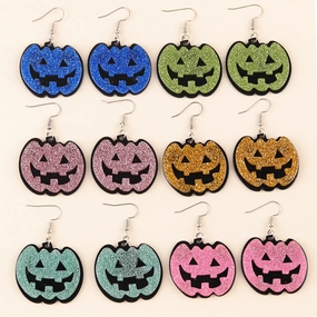 Wholesale Halloween Ghost Face Pumpkin Acrylic Earrings