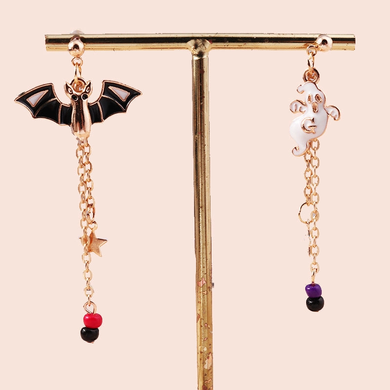 Wholesale Halloween Ghost Mummy Spider Web Tassel Earrings