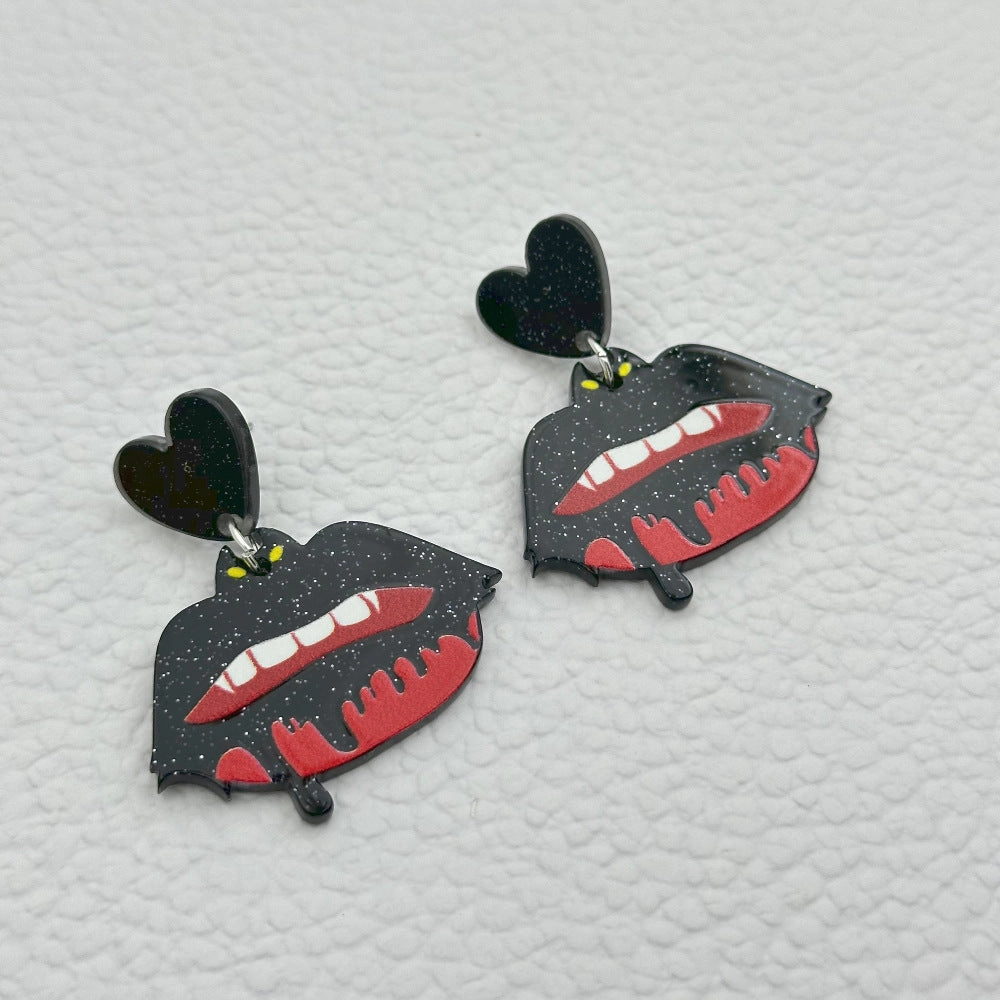 Wholesale Halloween Ghost Pumpkin Cartoon Animal Acrylic Earrings