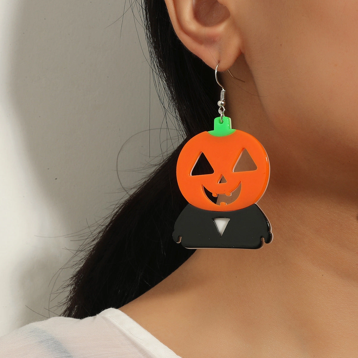 Wholesale Halloween Ghost Pumpkin Fun Acrylic Earrings