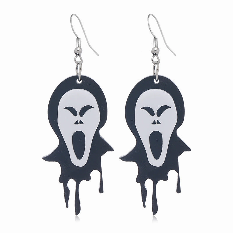 Wholesale Halloween Ghost Vampire 3D Acrylic Earrings