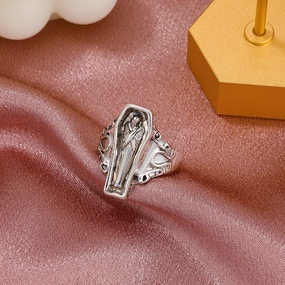 Wholesale Halloween Gothic Coffin Alloy Rings