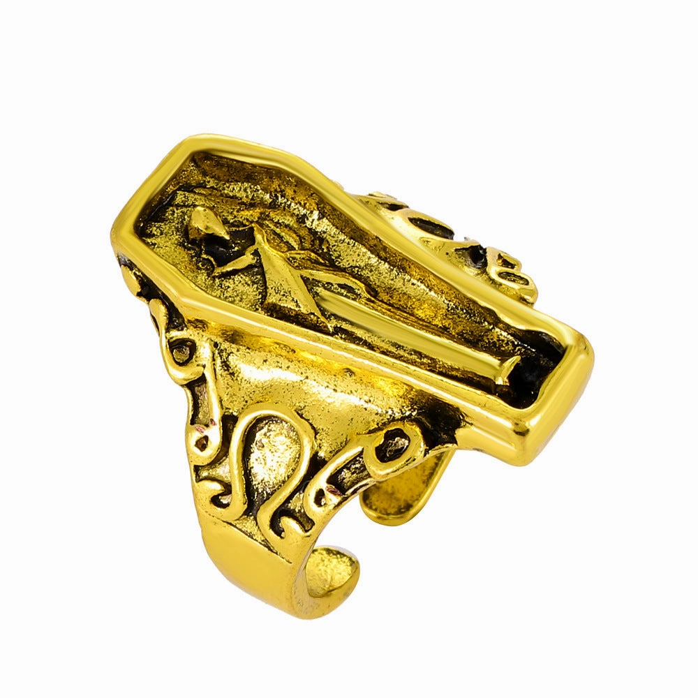 Wholesale Halloween Gothic Coffin Alloy Rings