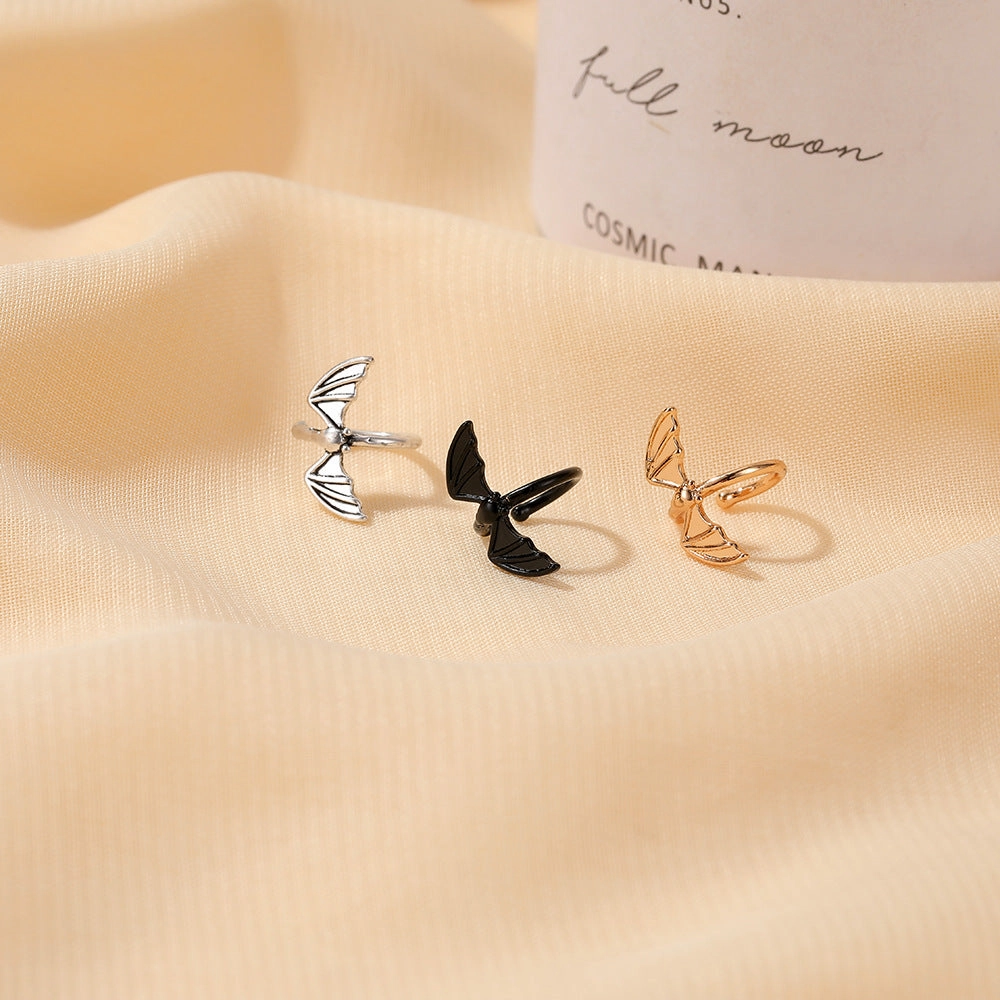 Wholesale Halloween Gothic Copper Bat Ear Clips