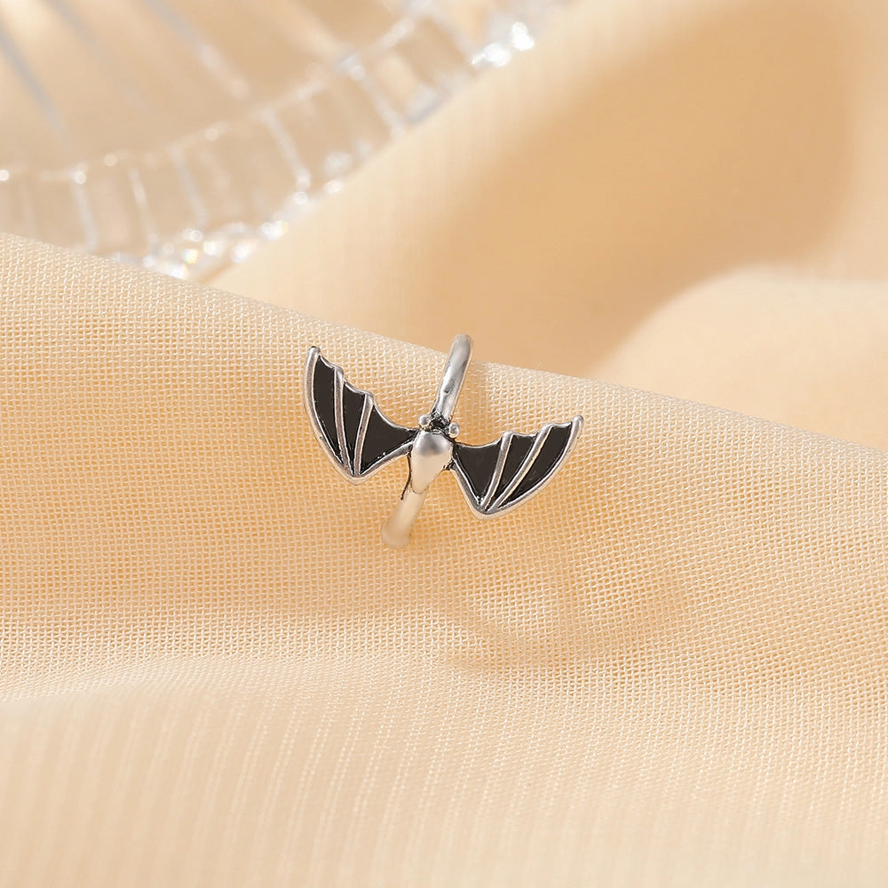 Wholesale Halloween Gothic Copper Bat Ear Clips