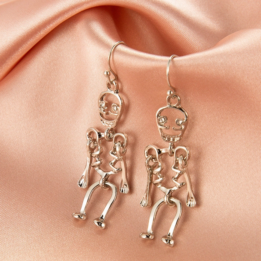 Wholesale Halloween Gothic Ghost Spider Skull Alloy Earrings