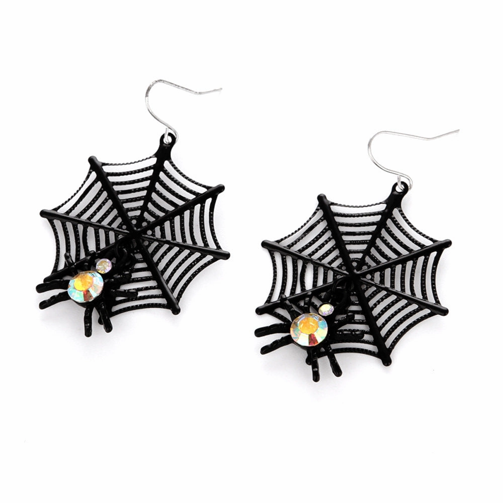 Wholesale Halloween Gothic Ghost Spider Skull Alloy Earrings