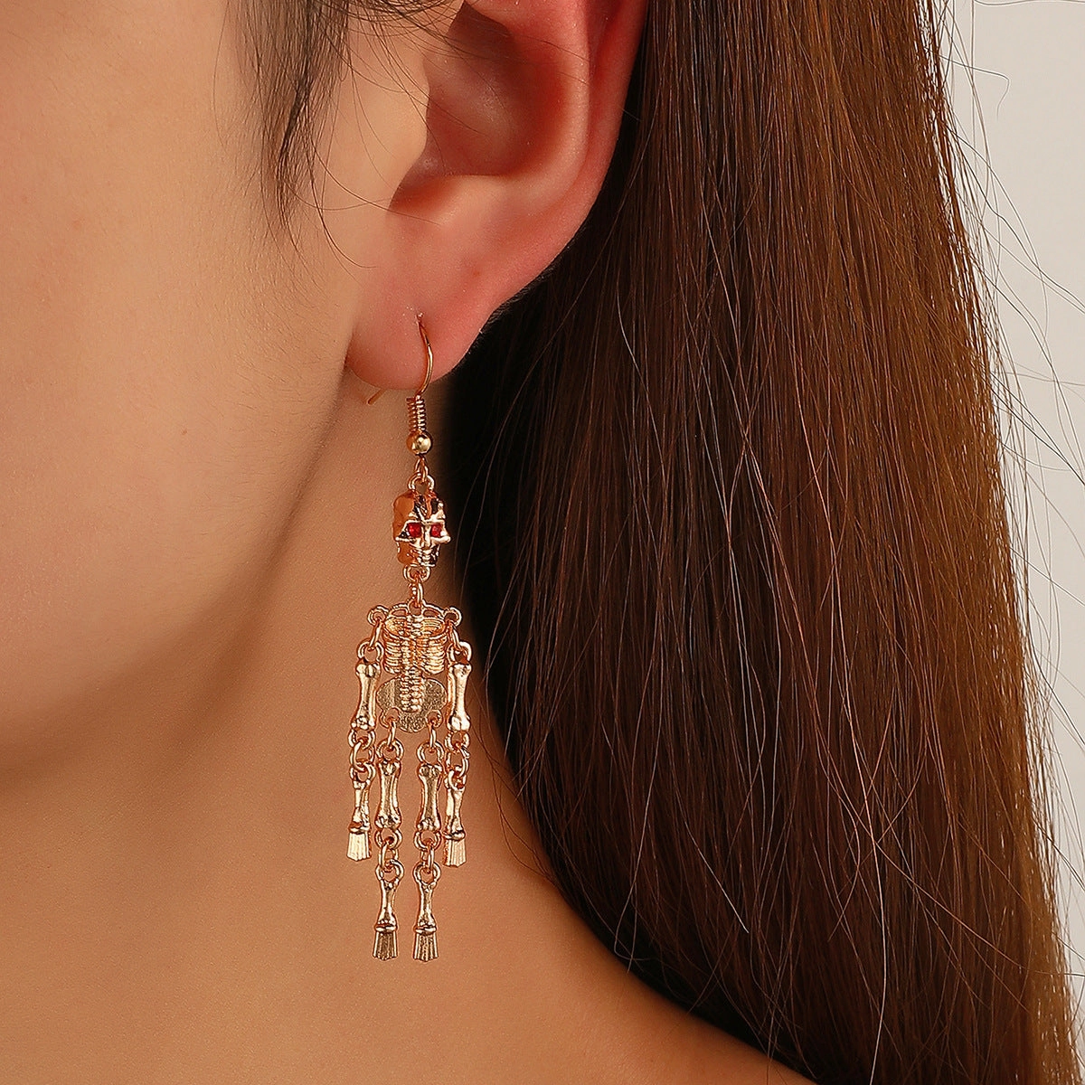 Wholesale Halloween Gothic Hollow Ghost Skeleton Alloy Earrings