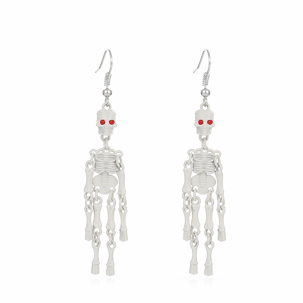 Wholesale Halloween Gothic Hollow Ghost Skeleton Alloy Earrings