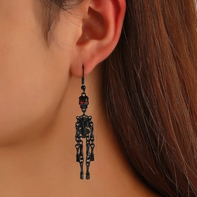 Wholesale Halloween Gothic Hollow Ghost Skeleton Alloy Earrings