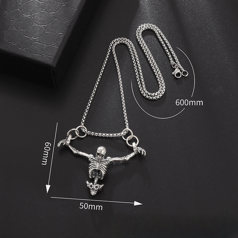 Wholesale Halloween Gothic Skull Necklace