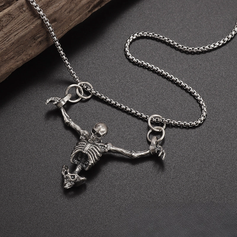 Wholesale Halloween Gothic Skull Necklace