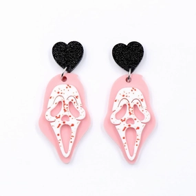 Wholesale Halloween Grimace Pink Earrings