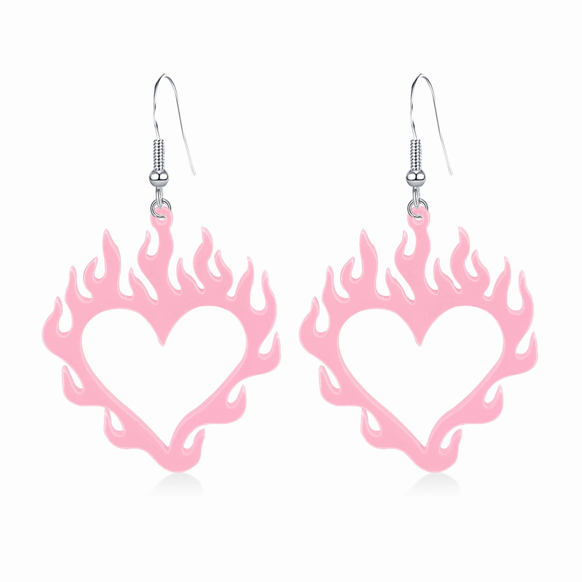 Wholesale Halloween Heart Flame Acrylic Earrings