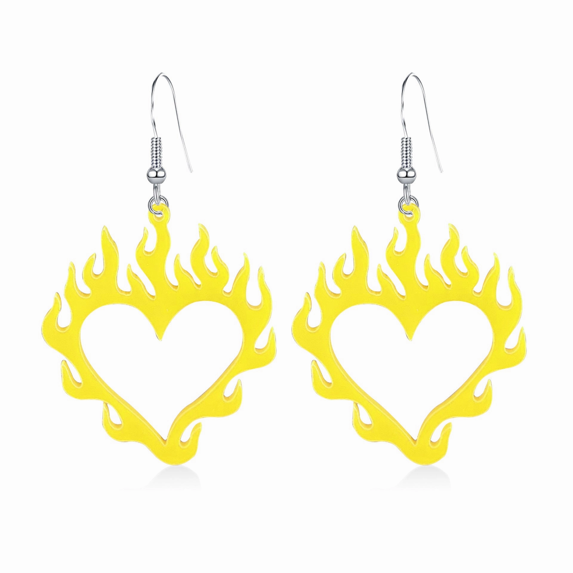 Wholesale Halloween Heart Flame Acrylic Earrings
