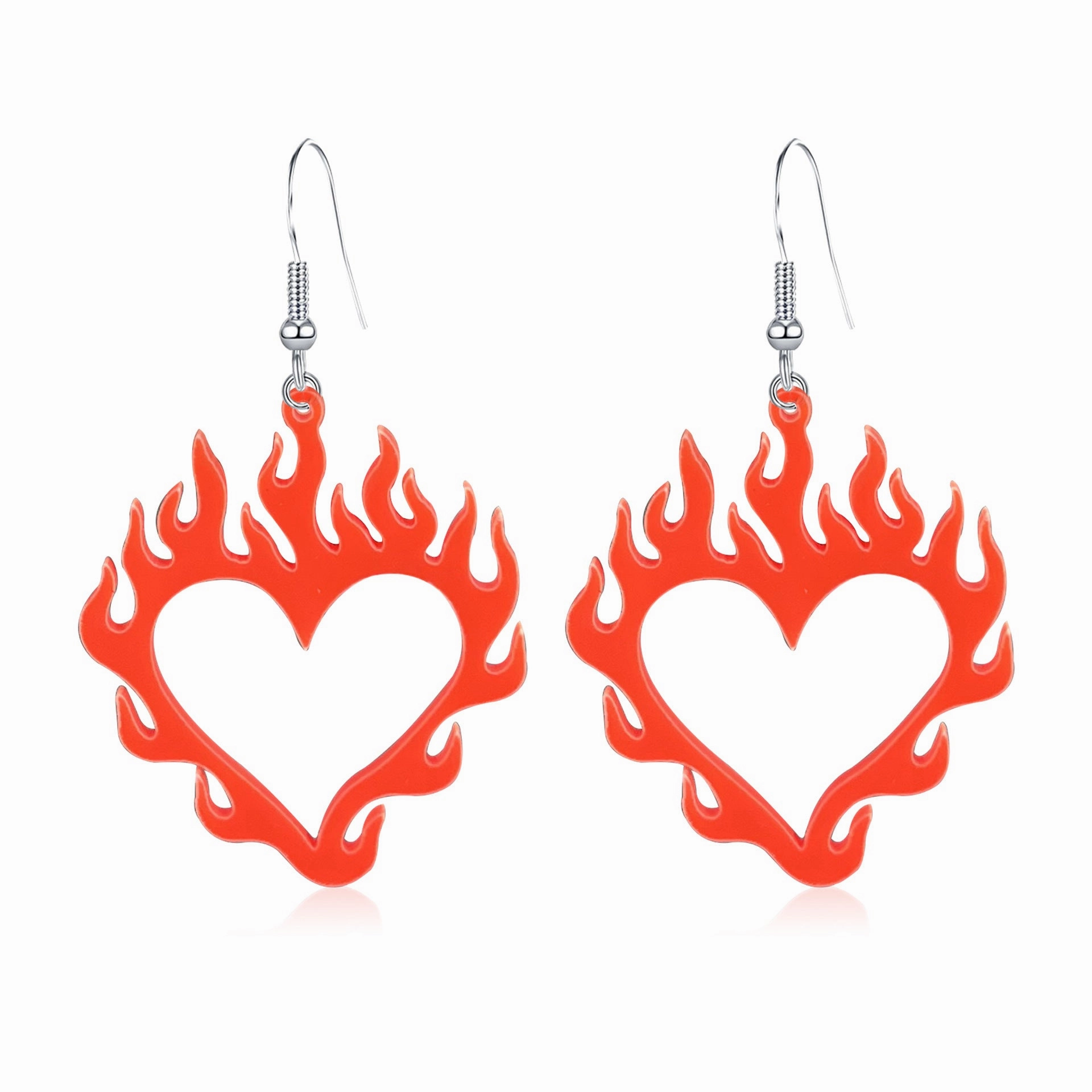 Wholesale Halloween Heart Flame Acrylic Earrings