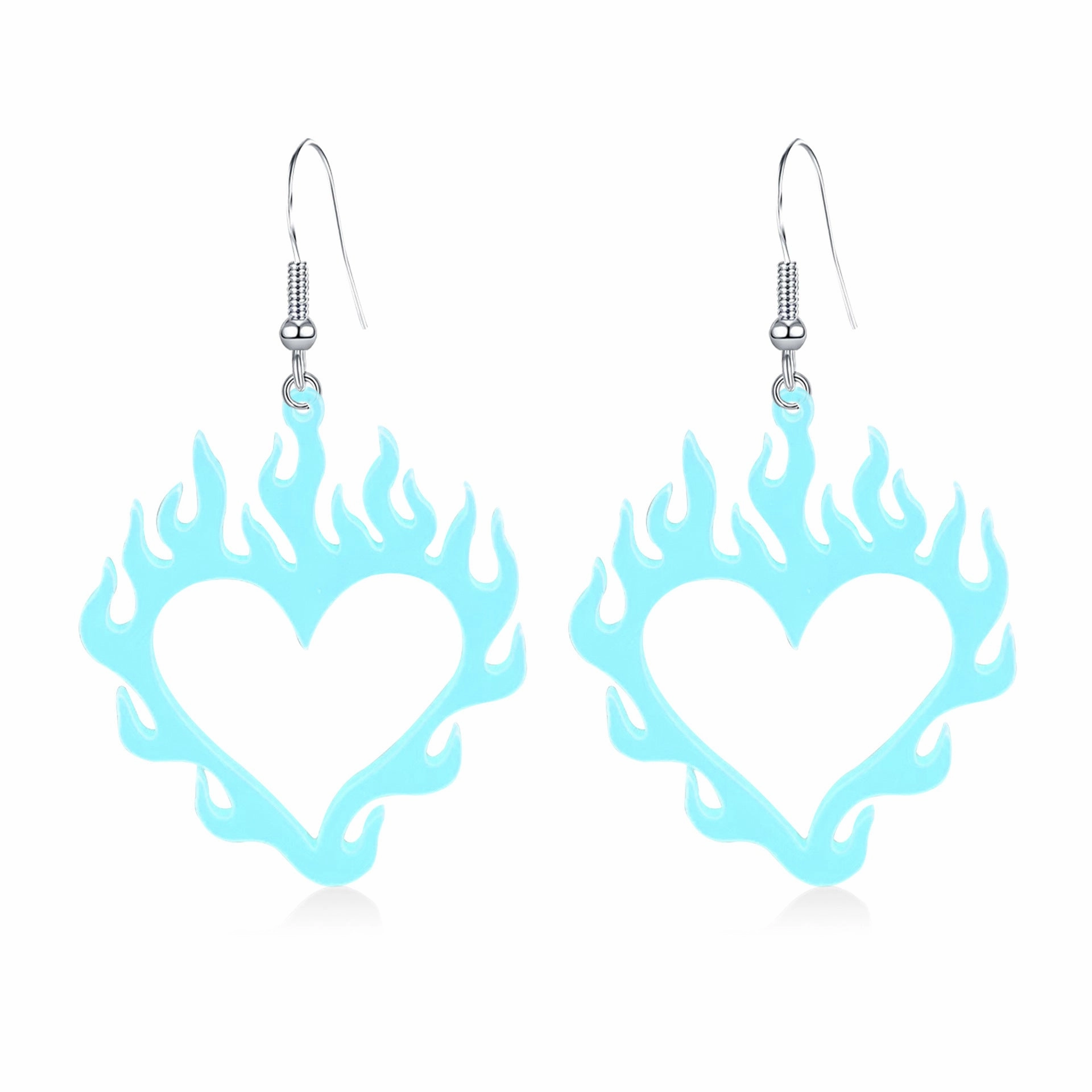Wholesale Halloween Heart Flame Acrylic Earrings
