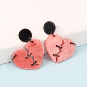 Wholesale Halloween Hearts Acrylic Earrings