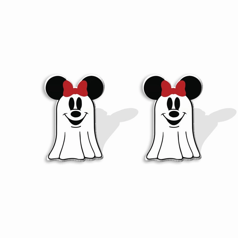 Wholesale Halloween Heat Shrink Cute Bat Earrings