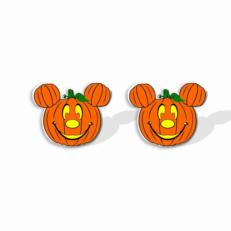 Wholesale Halloween Heat Shrink Cute Bat Earrings