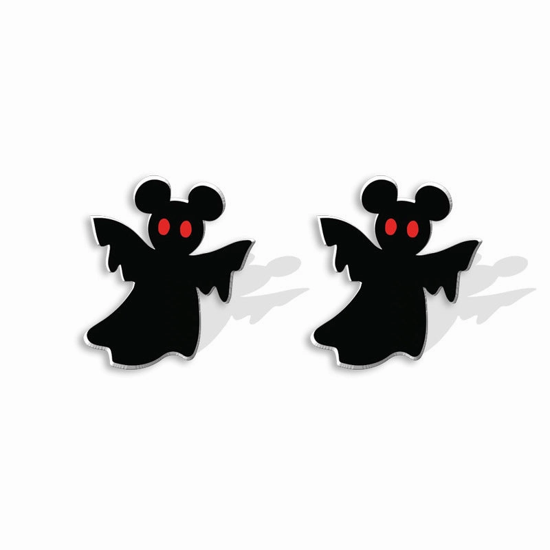 Wholesale Halloween Heat Shrink Cute Bat Earrings
