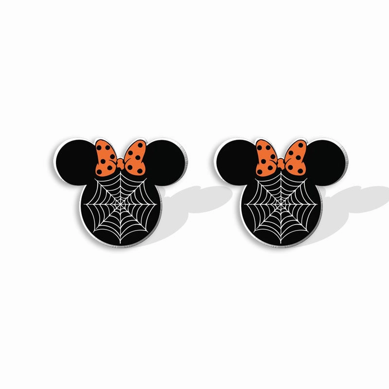 Wholesale Halloween Heat Shrink Cute Bat Earrings