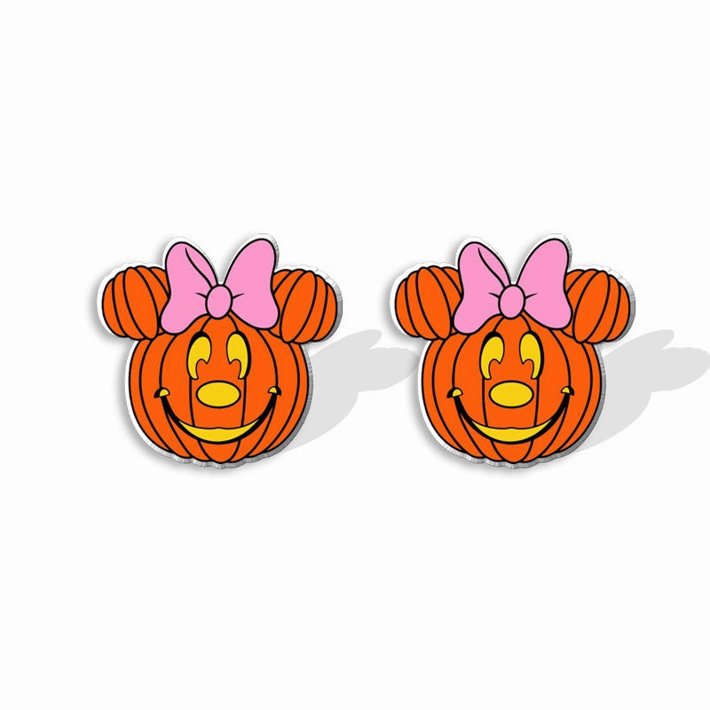 Wholesale Halloween Heat Shrink Cute Bat Earrings