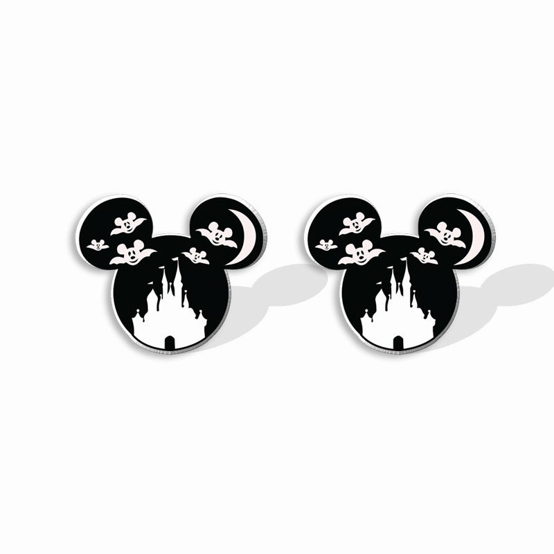 Wholesale Halloween Heat Shrink Cute Bat Earrings