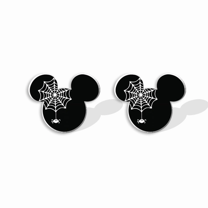 Wholesale Halloween Heat Shrink Cute Bat Earrings