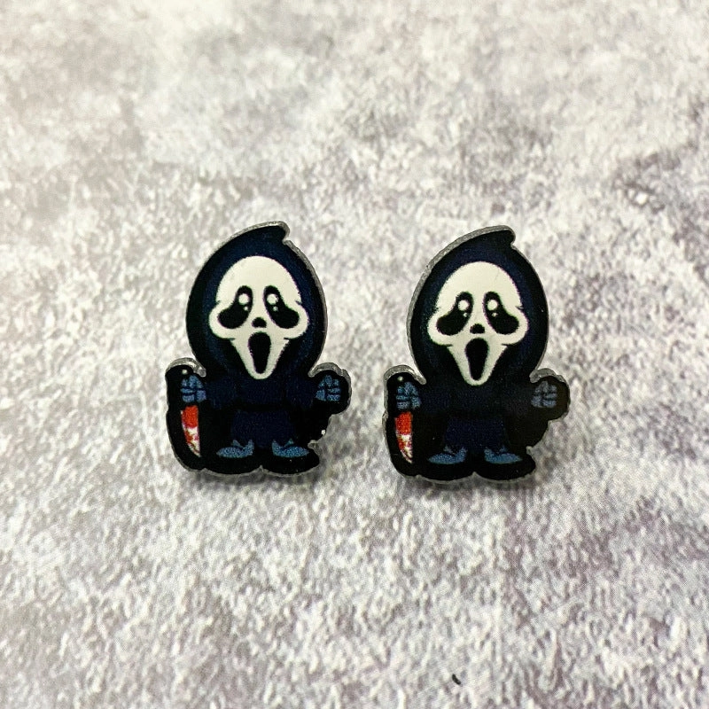 Wholesale Halloween Horror Acrylic Earrings