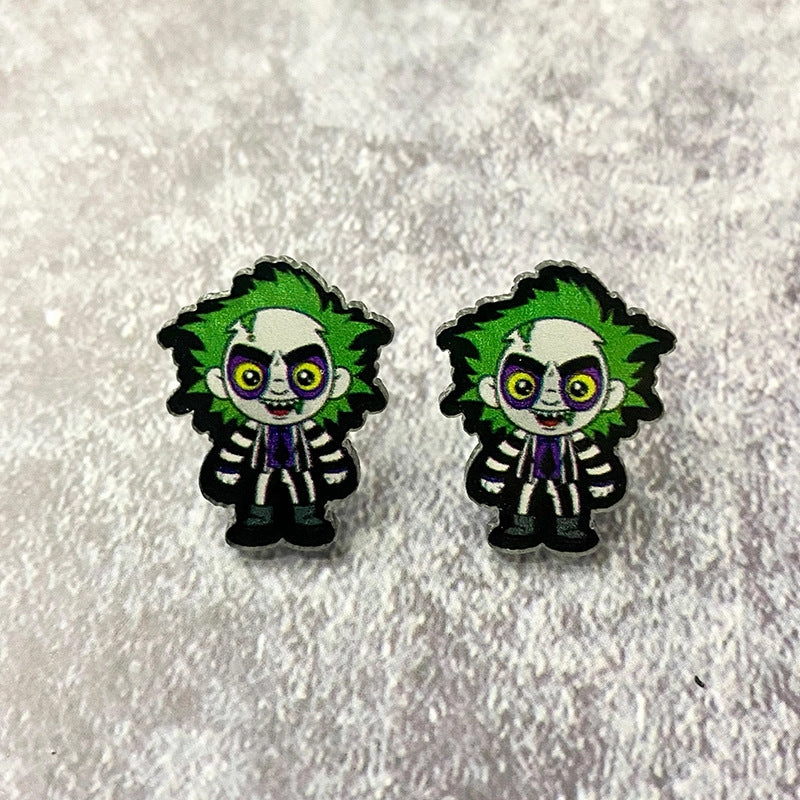 Wholesale Halloween Horror Acrylic Earrings
